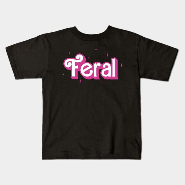 feral girl summer retro Kids T-Shirt by EnarosaLinda XY